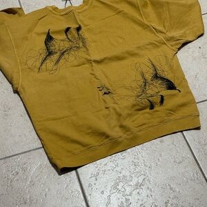 Zara Mustard Graphic Sweatshirt